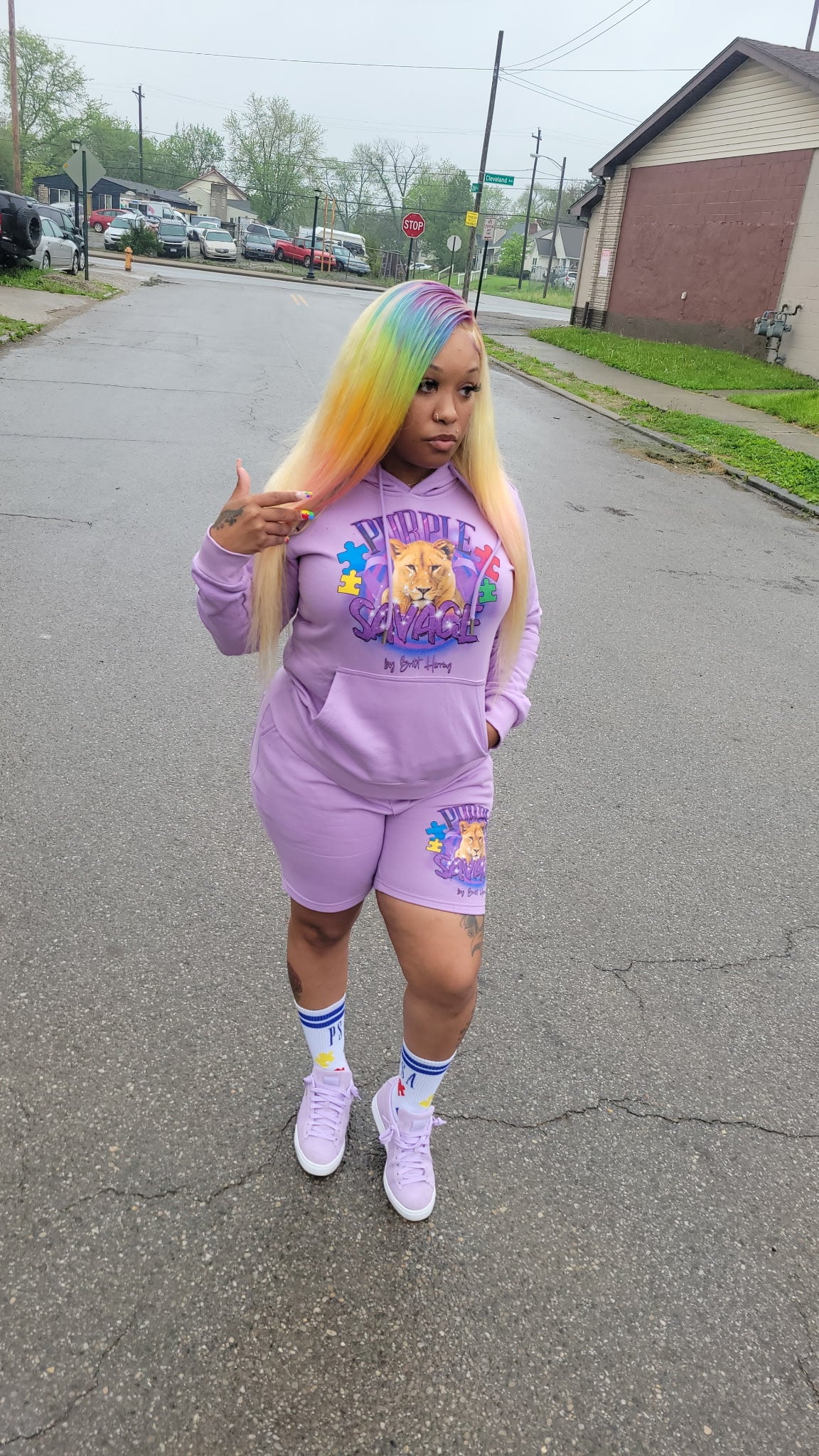 PSA Autism Sweatsuit Short Set