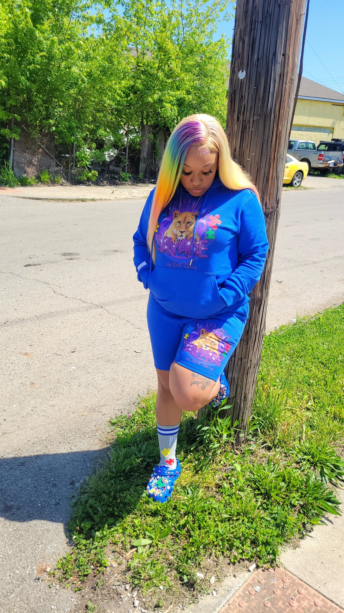 PSA Autism Sweatsuit Short Set