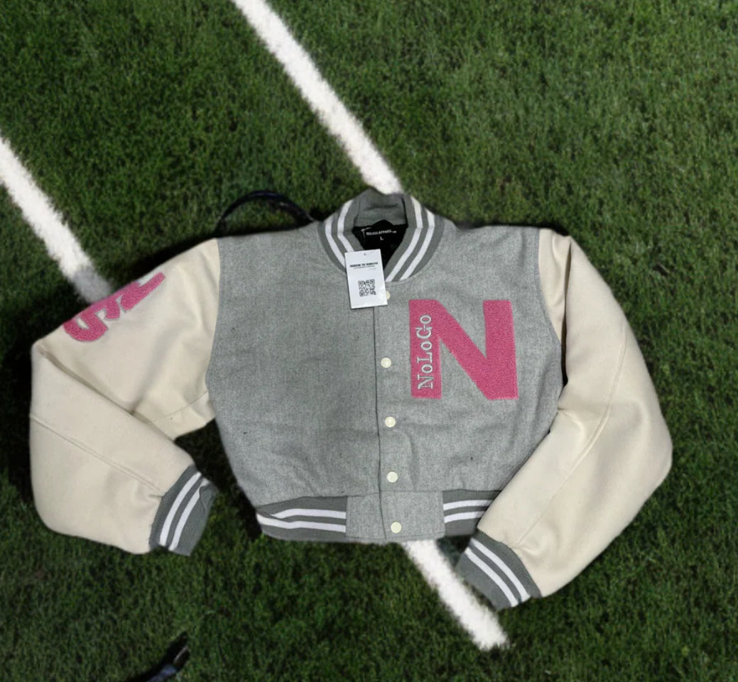 Cropped varsity jacket