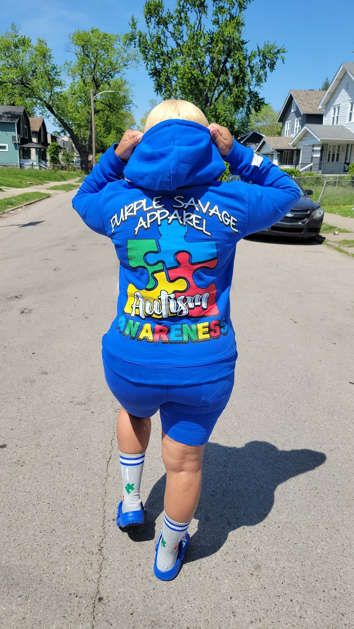 PSA Autism Sweatsuit Short Set