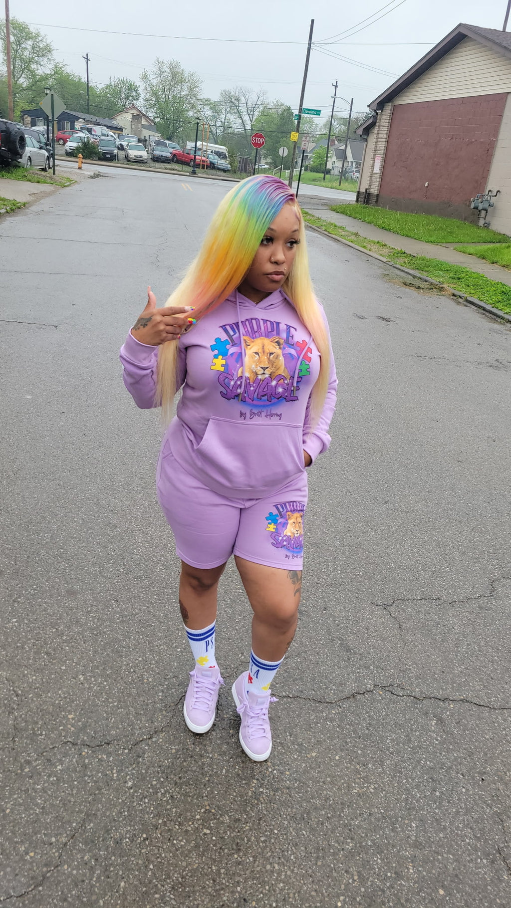 PSA Autism Sweatsuit Short Set