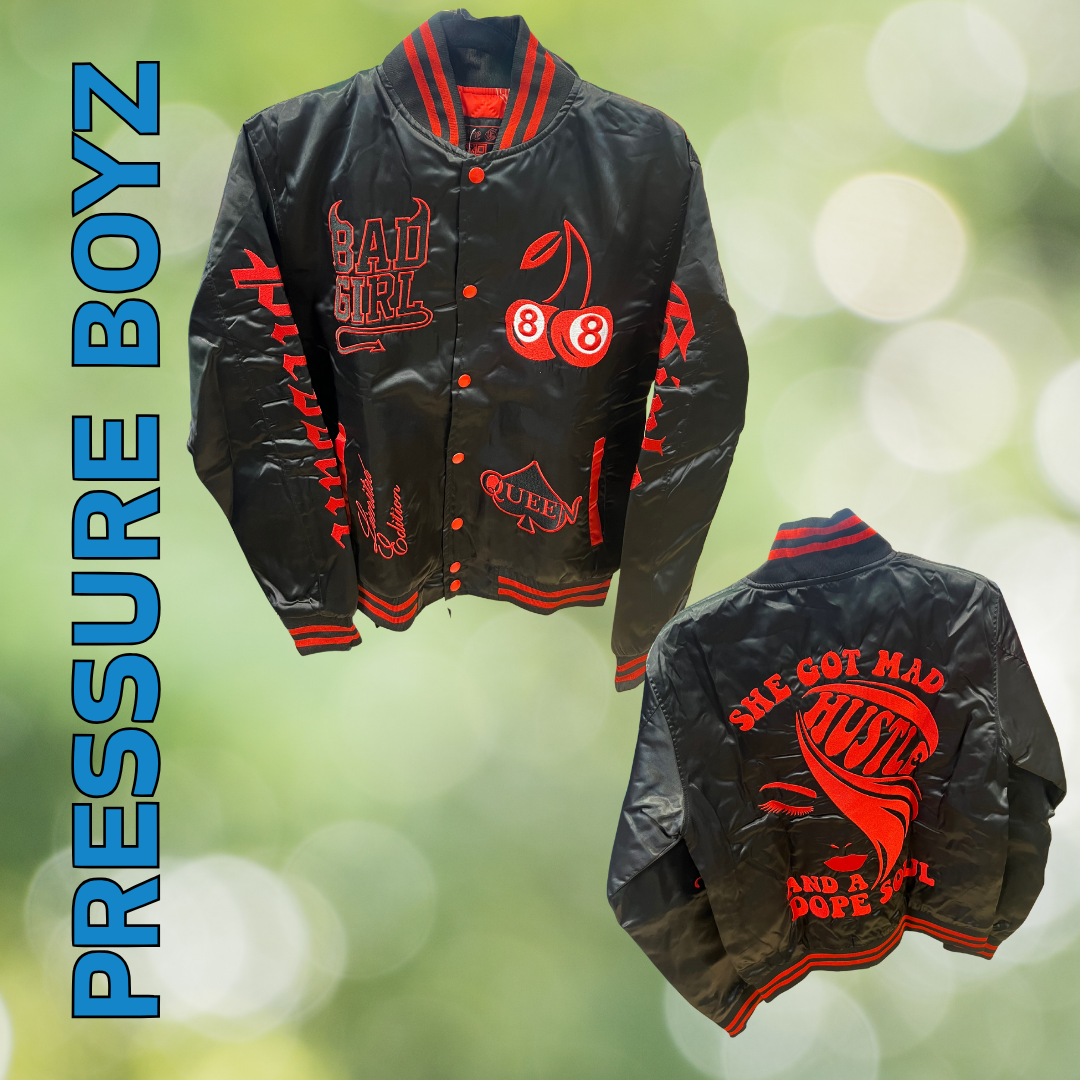 Pressure Boyz Womens Varsity Jacket