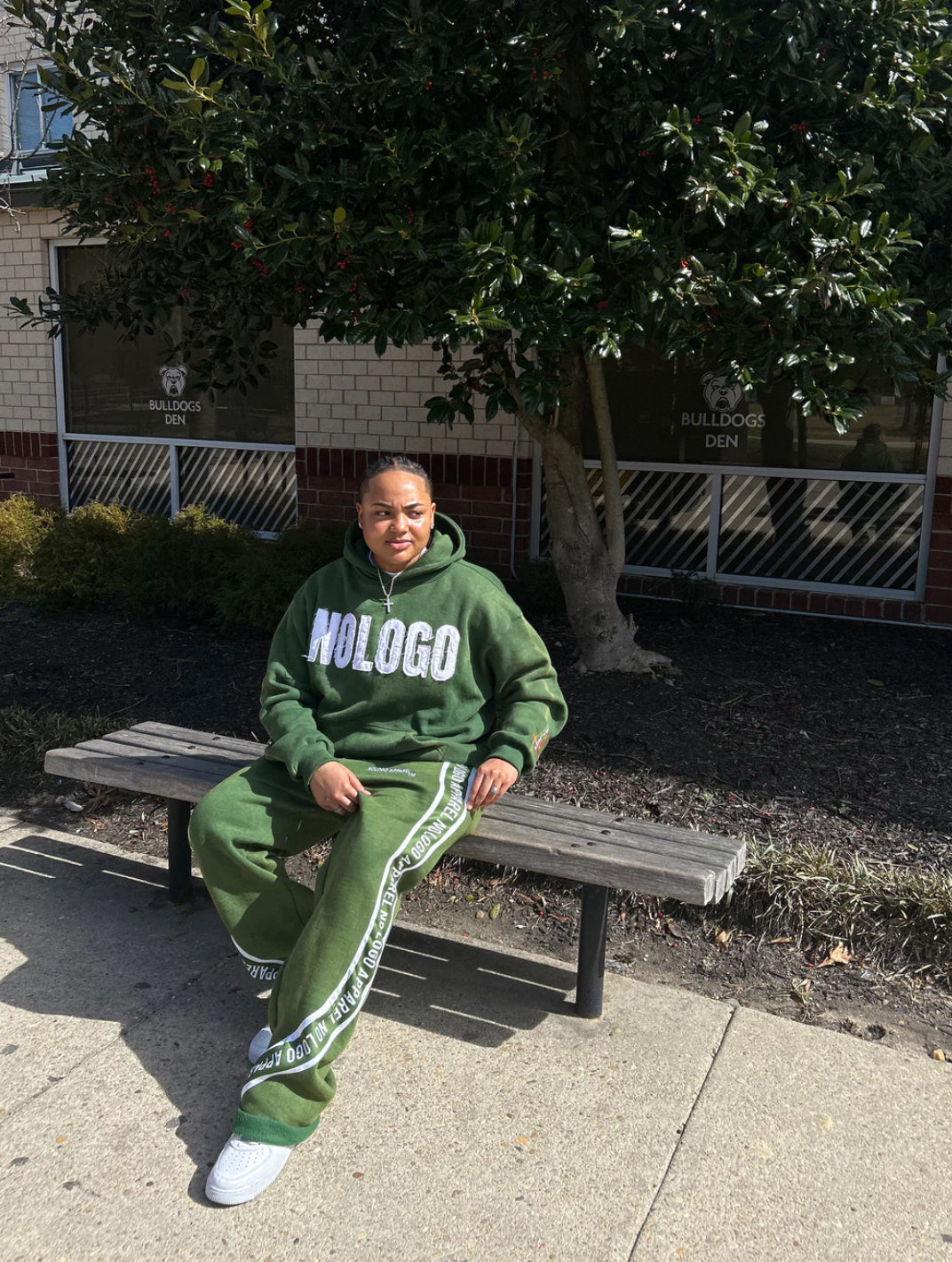 Green acid wash hoodie