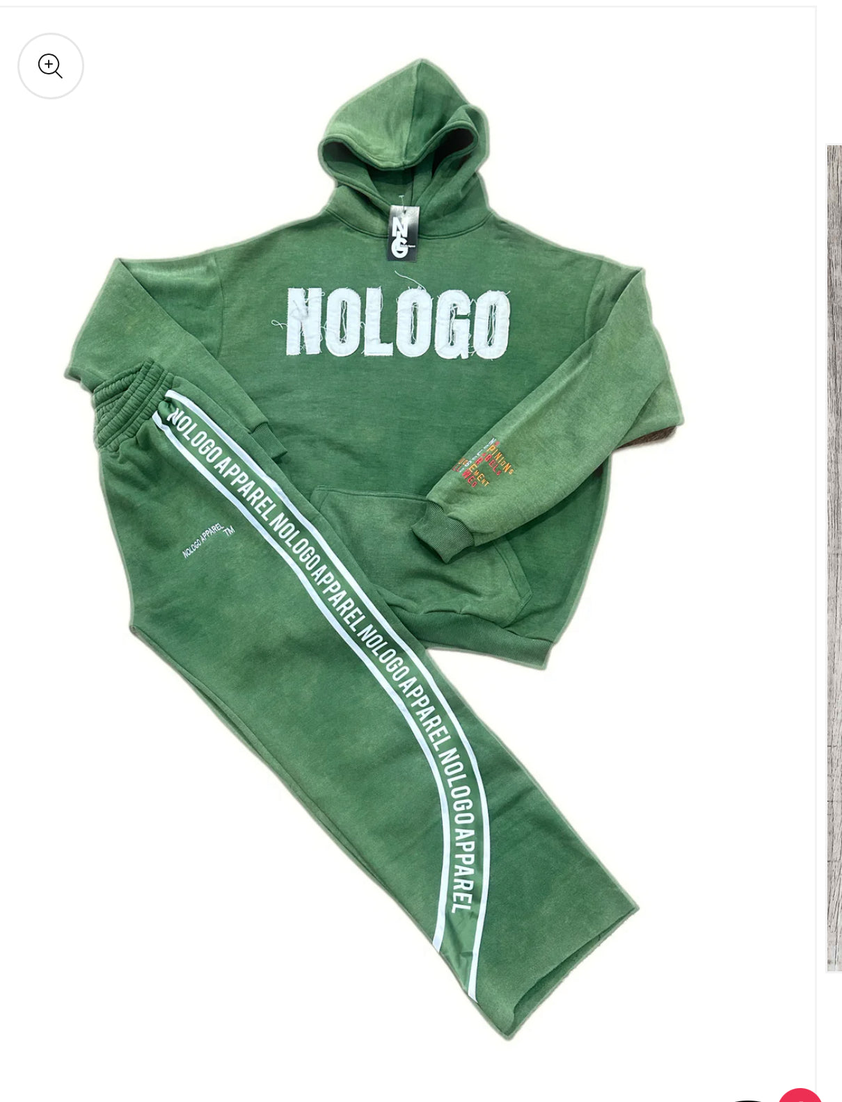 Green acid wash hoodie